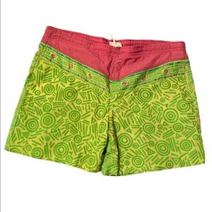Vintage early 1990s Laguna lime green swim trunks